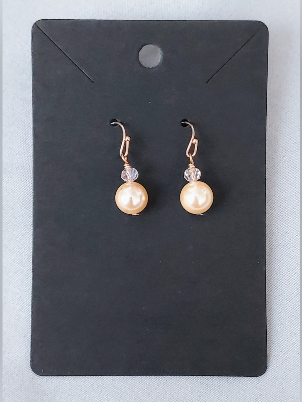 Gold Pearl Drop Earrings